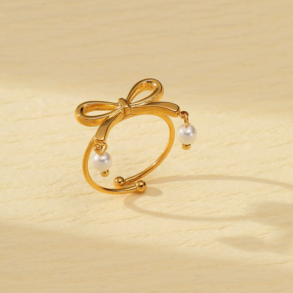 Women's Fashionable Marine Element Starfish And Heart Stainless Steel Electroplating Earrings And Ring Set