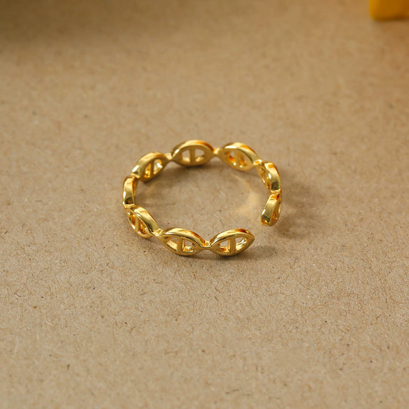 Women's Fashionable Retro All Match Finger Tail Ring Hand Jewelry Made Of Copper And Alloy With Geometry Styling And Pattern And Adjustable Opening