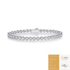 Women's Fashionable 925 Silver Bracelet Set With Moissanite And Geometric Design