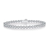 Women's Fashionable 925 Silver Bracelet Set With Moissanite And Geometric Design