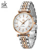 Women's Fashionable Simple Diamondembedded Light Luxury Watch With Steel Belt And Round Dial