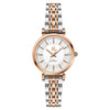 Women's Fashionable Simple Diamondembedded Light Luxury Watch With Steel Belt And Round Dial