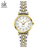 Women's Fashionable Simple Diamondembedded Light Luxury Watch With Steel Belt And Round Dial