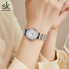 Women's Fashionable Simple Diamondembedded Light Luxury Watch With Steel Belt And Round Dial