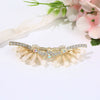 Women's Fashionable Simple Pearl Rhinestone Hairpin Bow Highend Spring Clip Headwear With Baking Paint