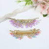 Women's Fashionable Simple Pearl Rhinestone Hairpin Bow Highend Spring Clip Headwear With Baking Paint