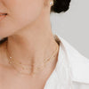 Women's Fashionable Three Layer Stacked Small Clear High Level Simple Multi Layer Zircon Titanium Steel O Chain Necklace With Electroplating Treatment