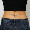 Women's Fashionable Waist Chain With Zircon Heart Wing Pendant Made Of Zinc Alloy