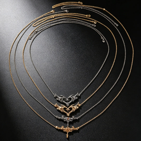 Women's Fashionable Waist Chain With Zircon Heart Wing Pendant Made Of Zinc Alloy