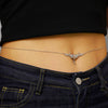 Women's Fashionable Waist Chain With Zircon Heart Wing Pendant Made Of Zinc Alloy