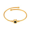 Women's Ferris Wheel Doublesided Electroplated Stainless Steel And Fritillary Elastic Bracelet Simple Minimalist Jewelry