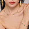 Women's Ferris Wheel Light Luxury Style Stainless Steel Zircon Electroplated Necklace Bracelet Jewelry Set