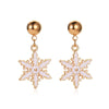Women's Festive Alloy Geometric Christmas Tree Snowflake Pumpkin And Rainbow Electroplated Earrings Holiday Gift
