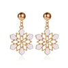 Women's Festive Alloy Geometric Christmas Tree Snowflake Pumpkin And Rainbow Electroplated Earrings Holiday Gift