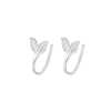 Women's Fine Silver Leaf Hook Earrings Lovely Plant Style Electroplated Fashion Dangle Earrings