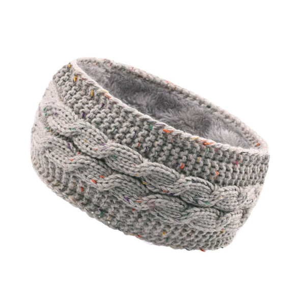 Women's Fleecelined Knitted Winter Headband Warm Ear Warmer Sports Hair Accessory