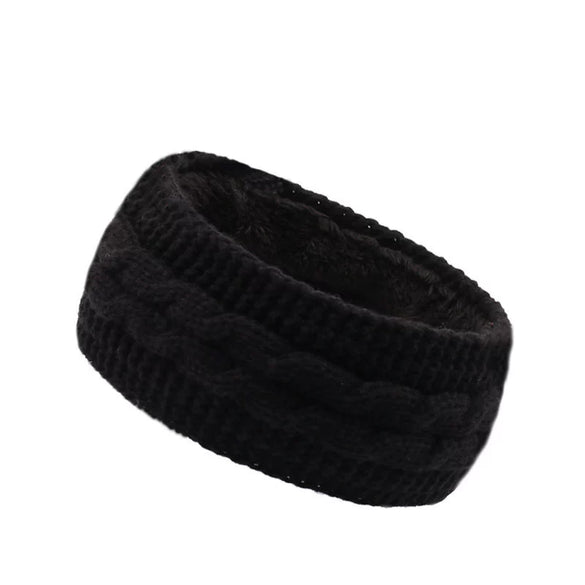 Women's Fleecelined Knitted Winter Headband Warm Ear Warmer Sports Hair Accessory
