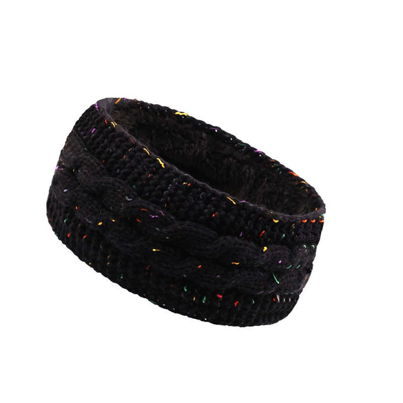 Women's Fleecelined Knitted Winter Headband Warm Ear Warmer Sports Hair Accessory