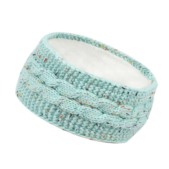 Women's Fleecelined Knitted Winter Headband Warm Ear Warmer Sports Hair Accessory
