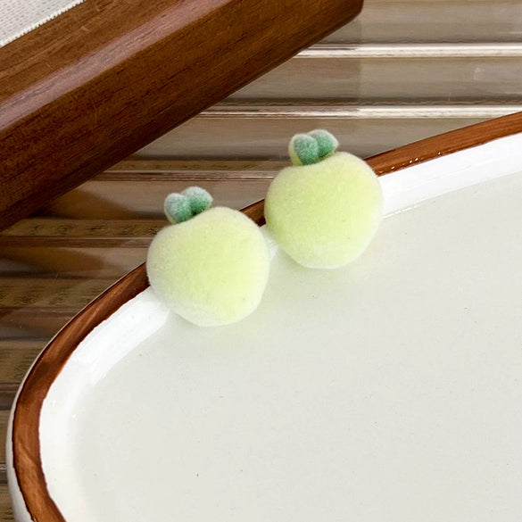Women's Flocking Fruit Plastic Resin Earrings