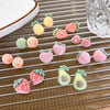Women's Flocking Fruit Plastic Resin Earrings
