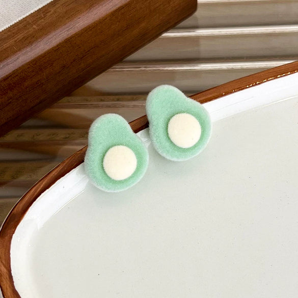 Women's Flocking Fruit Plastic Resin Earrings
