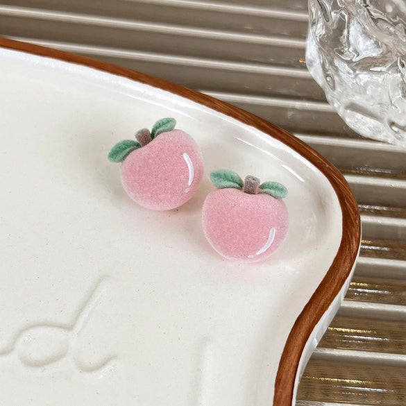 Women's Flocking Fruit Plastic Resin Earrings