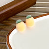 Women's Flocking Fruit Plastic Resin Earrings