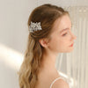 Women's Floral Alloy Rhinestone And Pearl Hair Comb Bohemian Bridal Hair Accessory