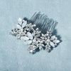Women's Floral Alloy Rhinestone And Pearl Hair Comb Bohemian Bridal Hair Accessory
