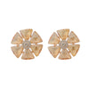 Women's Floral Artificial Crystal Earrings Set With Diamonds