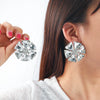 Women's Floral Artificial Crystal Earrings Set With Diamonds