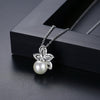 Women's Floral Copper Necklace With Zircon And Pearl Pendant Electroplated Minimalist Jewelry Wholesale