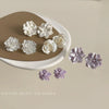 Women’s Floral Flower Earrings With Plastic And Resin Construction And Electroplated Finish