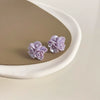 Women’s Floral Flower Earrings With Plastic And Resin Construction And Electroplated Finish