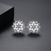Women's Flower Earrings With Small Rice Beads And Imitation Pearls Electroplated Copper Elegant Fashion Jewelry Wholesale