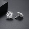 Women's Flower Earrings With Small Rice Beads And Imitation Pearls Electroplated Copper Elegant Fashion Jewelry Wholesale