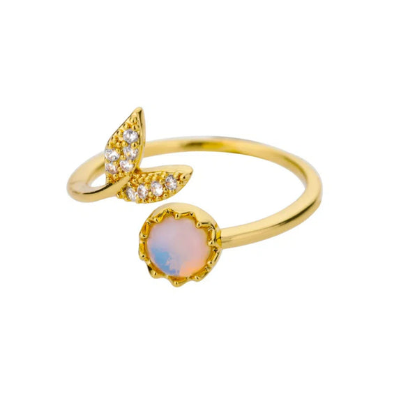 Women's Flower Ring Copper Electroplating Design