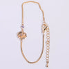 Women's Flower Zodiac Peanut Pendant Bracelet Copper Titanium Steel Zircon Birthstone
