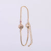 Women's Flower Zodiac Peanut Pendant Bracelet Copper Titanium Steel Zircon Birthstone