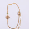 Women's Flower Zodiac Peanut Pendant Bracelet Copper Titanium Steel Zircon Birthstone
