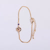 Women's Flower Zodiac Peanut Pendant Bracelet Copper Titanium Steel Zircon Birthstone