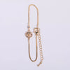 Women's Flower Zodiac Peanut Pendant Bracelet Copper Titanium Steel Zircon Birthstone