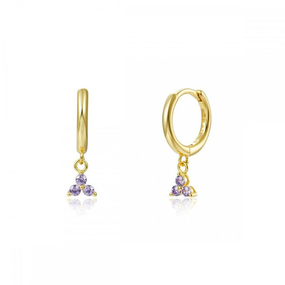 Women's Flowers Zircon Simple Joker Earrings