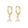 Women's Flowers Zircon Simple Joker Earrings