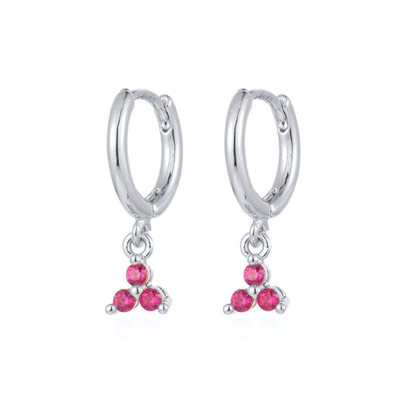 Women's Flowers Zircon Simple Joker Earrings