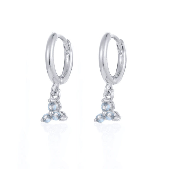 Women's Flowers Zircon Simple Joker Earrings