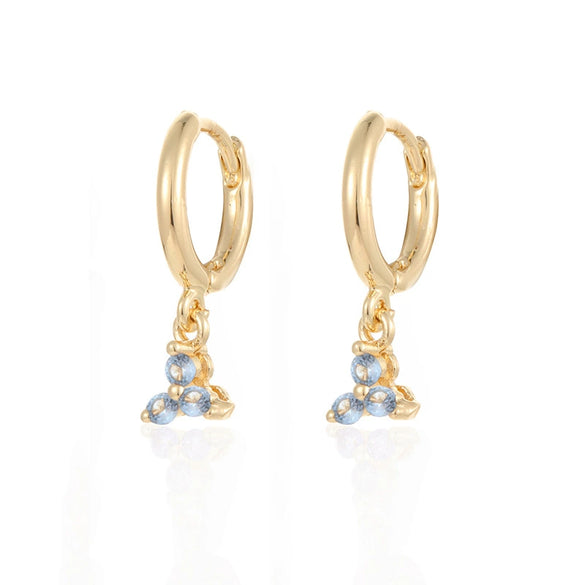 Women's Flowers Zircon Simple Joker Earrings