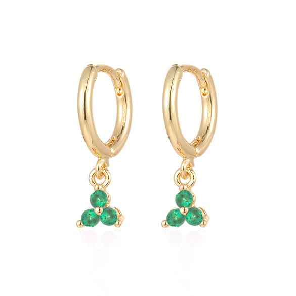 Women's Flowers Zircon Simple Joker Earrings