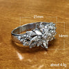 Women's Flowershaped Copper Ring Inlaid With Zircon